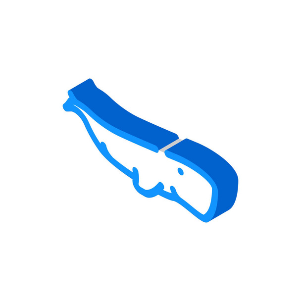 velryba mořský savec zvíře izometrické ikony vektorové ilustrace - Vektor, obrázek