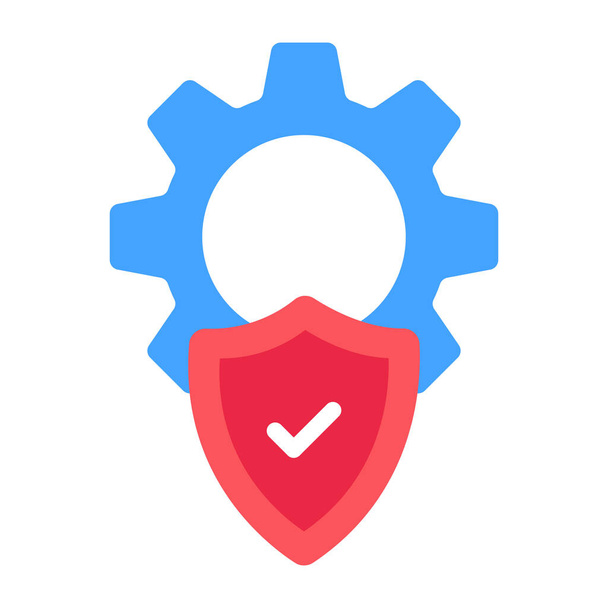 Icono modificable de configuración de seguridad - Vector, Imagen