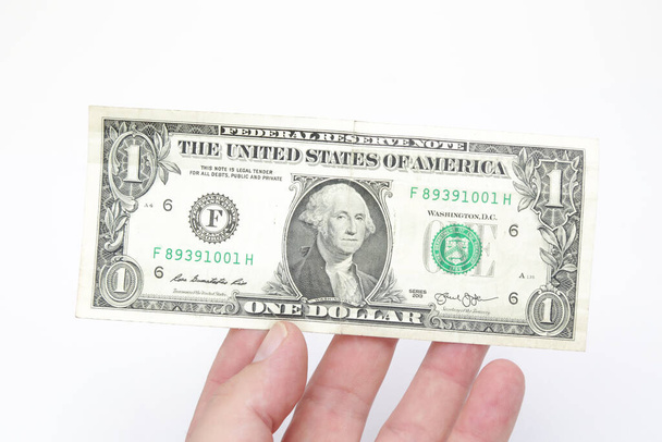 Dollars argent isolé sur fond blanc
 . - Photo, image