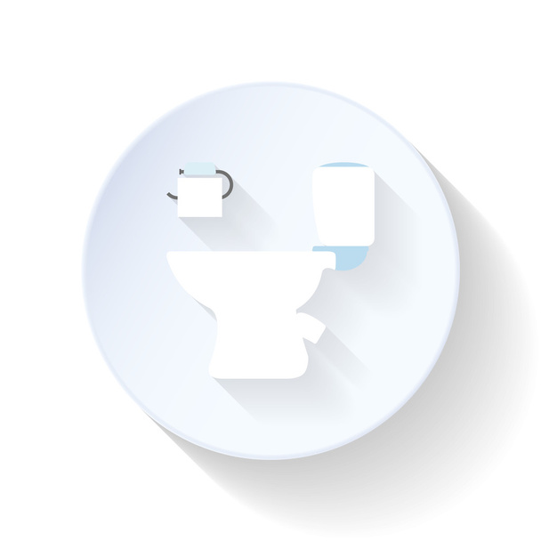 toaleta z papieru płaskie ikona - Wektor, obraz