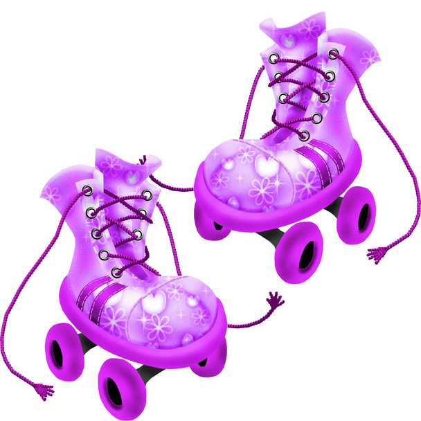 patines de ruedas - Vector, Imagen