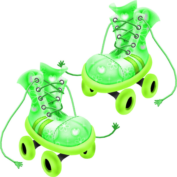 patines de ruedas - Vector, imagen