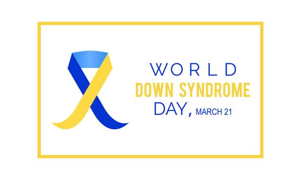 World Down Syndrome Day. Health awareness vector template for banner, card, poster, background. - Vector, Image
