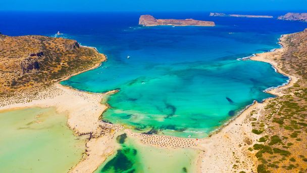 Görögország - Kréta, Balos-öböl gyönyörű strandjaitól - Fotó, kép