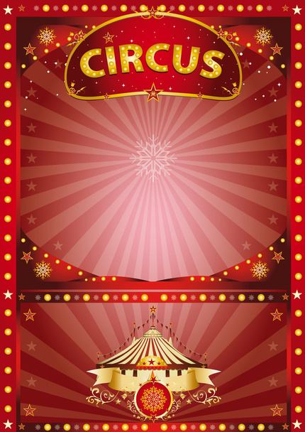 Greeting xmas circus poster - Vecteur, image