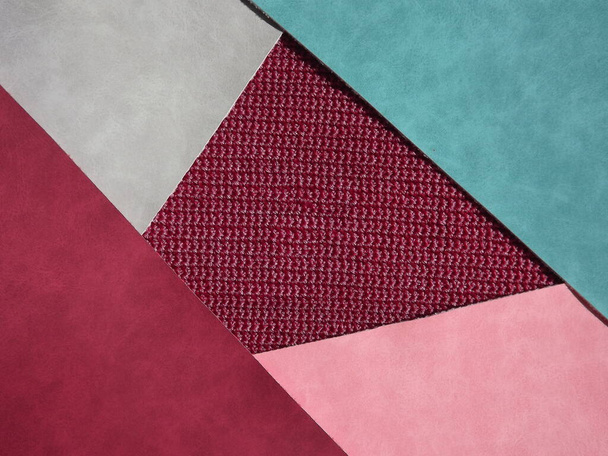 red, burgundy, blue, gray geometric shapes as background - Foto, imagen