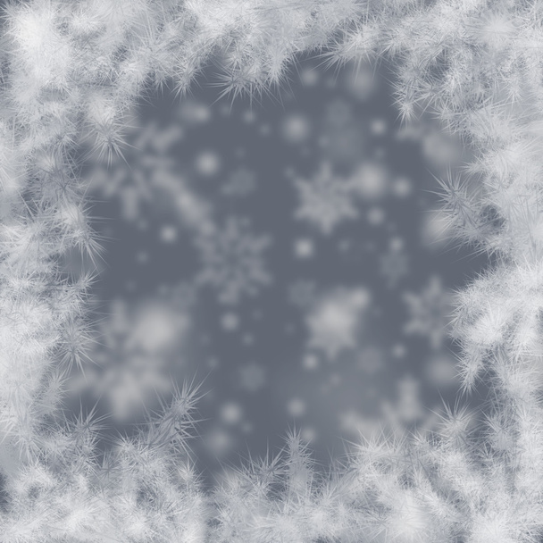 Christmas  texture with snowflake and xmas tree branches, decora - Photo, Image