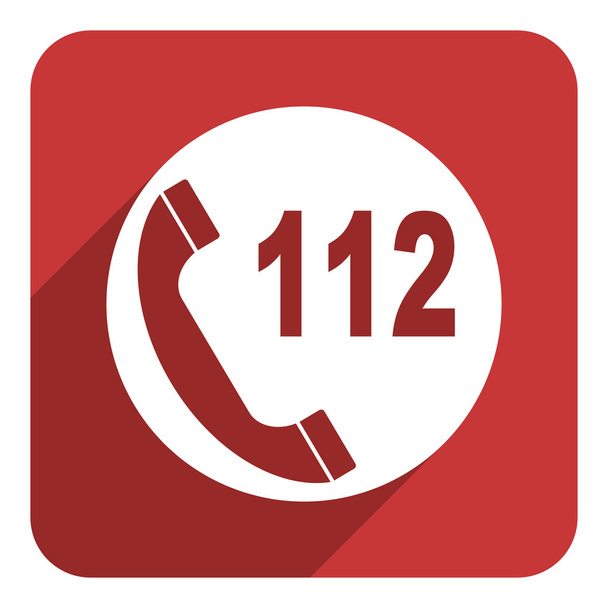 112 call flat icon - Foto, immagini