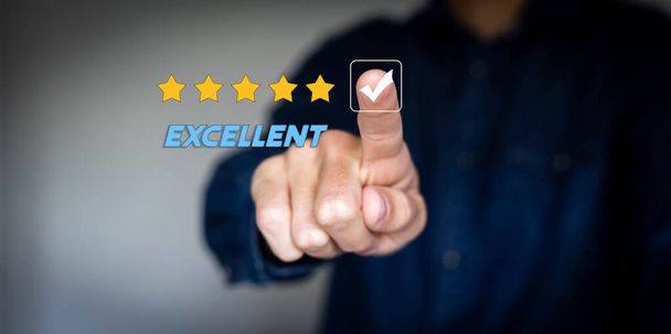 Pět hvězdiček vynikající hodnocení zákazníků - Fotografie, Obrázek