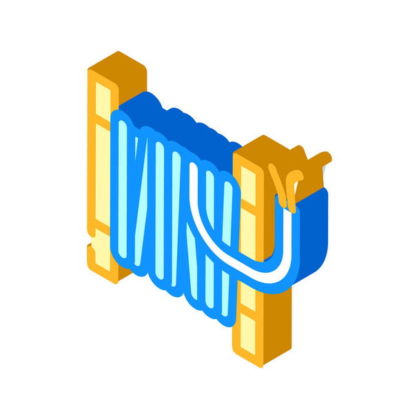 cable de bobina icono isométrico vector ilustración - Vector, imagen