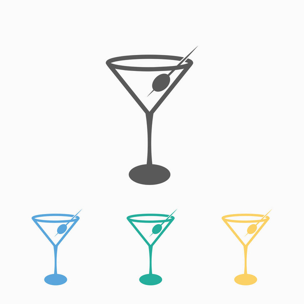 Martini szkła ikona ilustracja wektorowa - Wektor, obraz