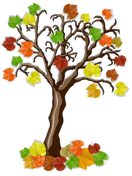 красиві осінні дерева
 - Вектор, зображення