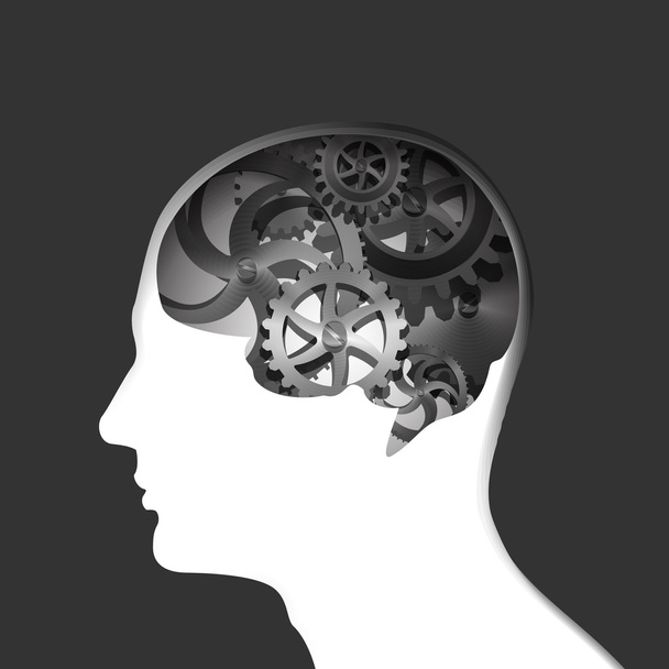 Menselijke hersenen - Vector, afbeelding