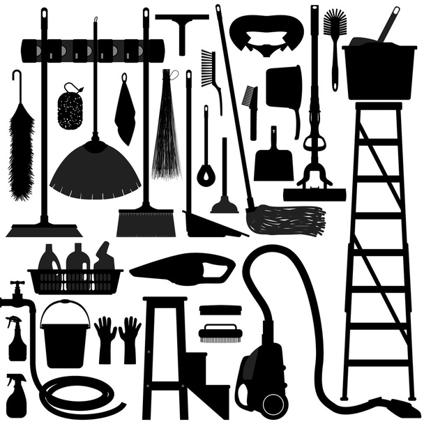 Equipo de herramientas domésticas
 - Vector, imagen