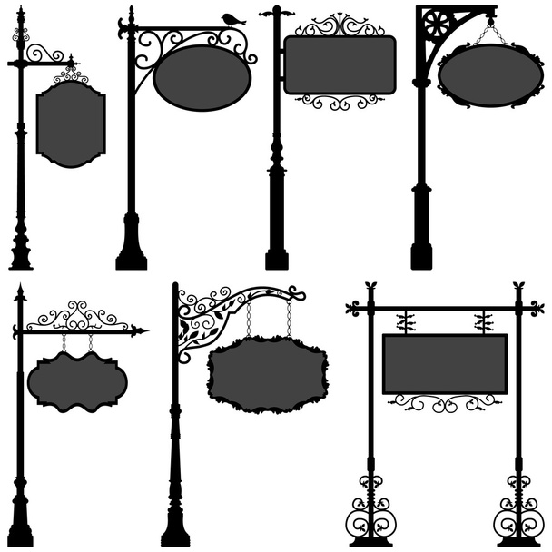 Señalización Señal Pole Frame Street
 - Vector, Imagen