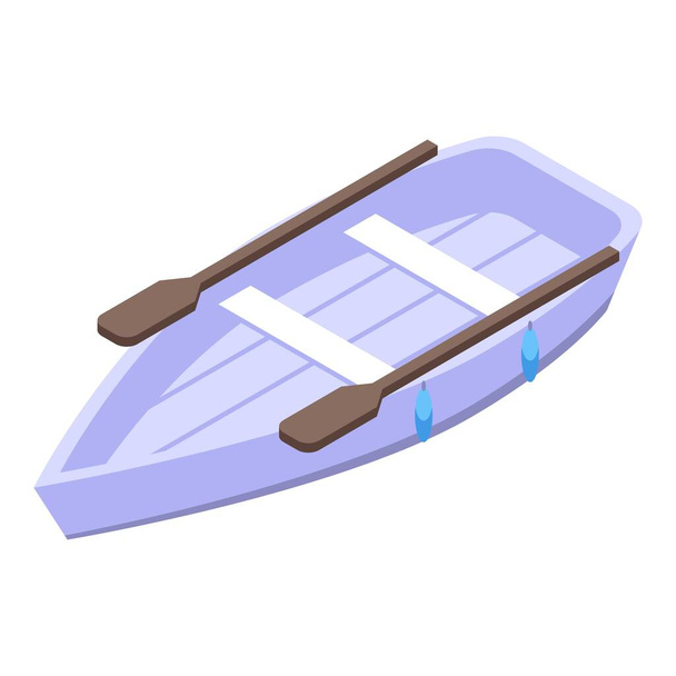 Wood boat icon isometric vector. Wooden ship - Vektor, kép