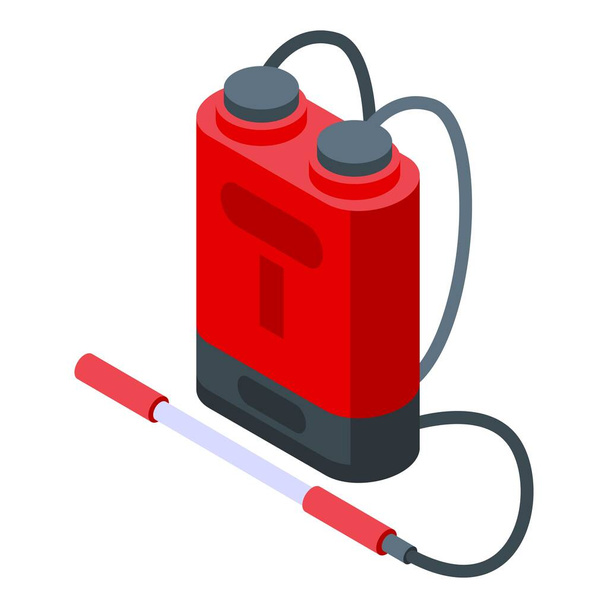 Chemical sprayer icon isometric vector. Control pest - Vector, Image