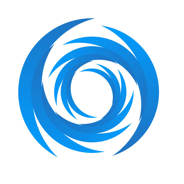 Spiral, swirl, twirl. Rotating segmented circle, circular swoosh circle design element, icon vector - stock vector illustration, clip-art graphics - Vector, afbeelding