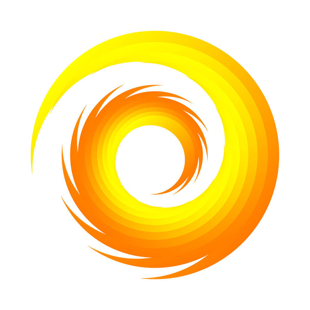 Spiral, swirl, twirl. Rotating segmented circle, circular swoosh circle design element, icon vector - stock vector illustration, clip-art graphics - ベクター画像