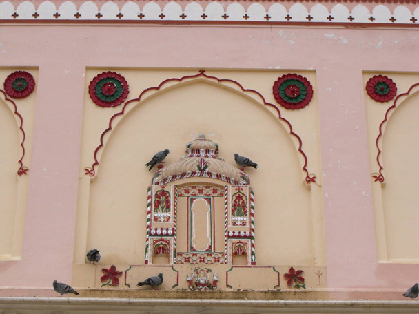 Karni Mata Rat Temple, Deshnok, Bikaner, Rajasthan, India, August 12, 2011: Detail of the facade of the Karni Mata Rat Temple in Deshnok, India - Photo, Image