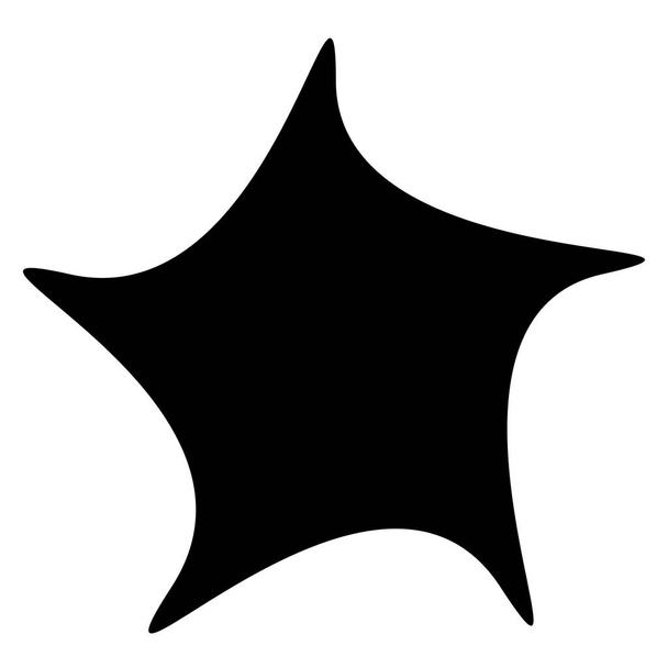 Black radial starburst, sunburst-like element, design shape vector - Vetor, Imagem