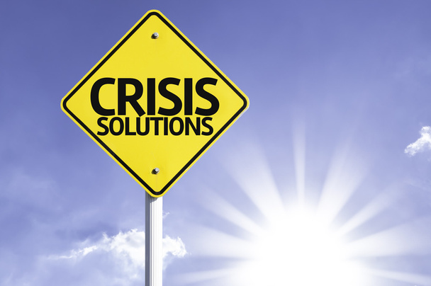 Válság megoldások út jel - Fotó, kép