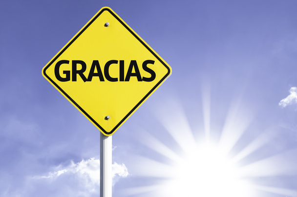 Znak drogowy gracias - Zdjęcie, obraz
