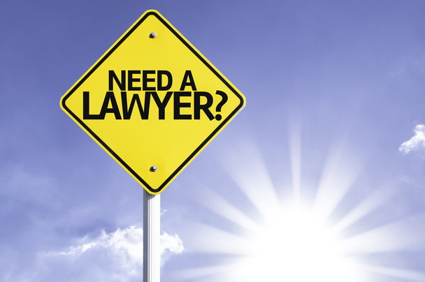 Een advocaat nodig? verkeersbord - Foto, afbeelding