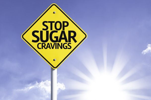 Stop sugar cravings  road sign - Photo, Image