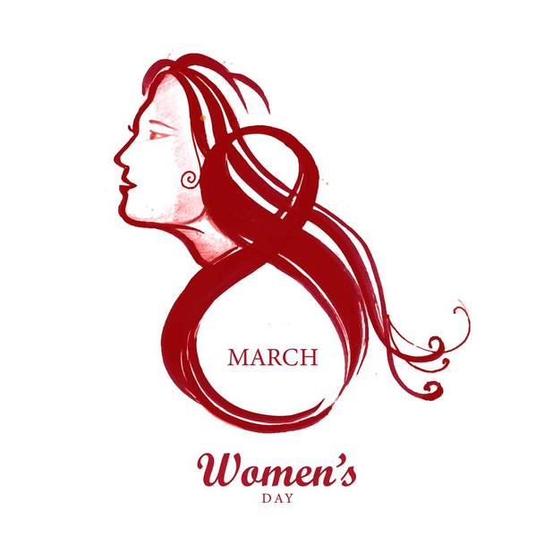 Beautiful happy womens day card background - Vector, Image