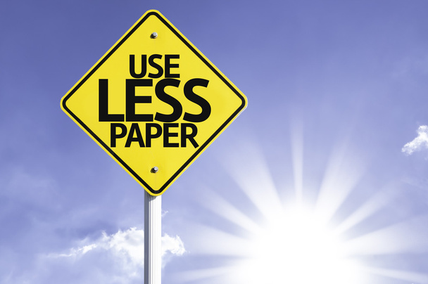 Usar menos Señal de carretera de papel
 - Foto, imagen