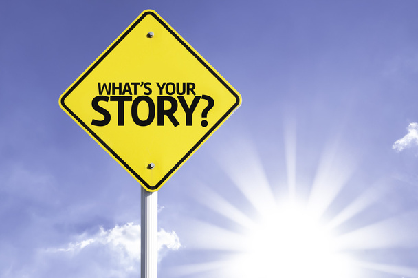 Qual e 'la tua storia? cartello stradale
 - Foto, immagini