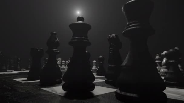 Enjoy In Chess Board é uma filmagem de movimento para filmes esportivos e cinematográficos em uma cena desafiadora. Também bom fundo para cena e títulos, logotipos. - Filmagem, Vídeo