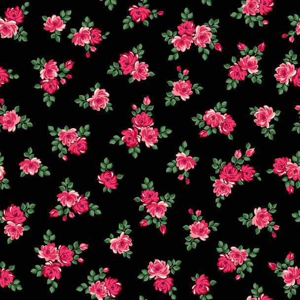 Seamless and impressive cute floral pattern, - Вектор,изображение