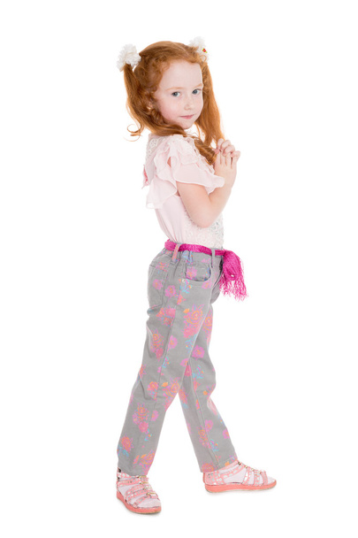 Little pretty girl with red hair - Valokuva, kuva