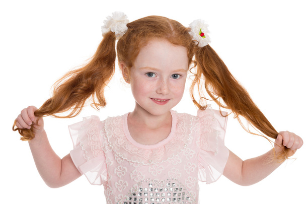 Little red haired girl  - Foto, afbeelding