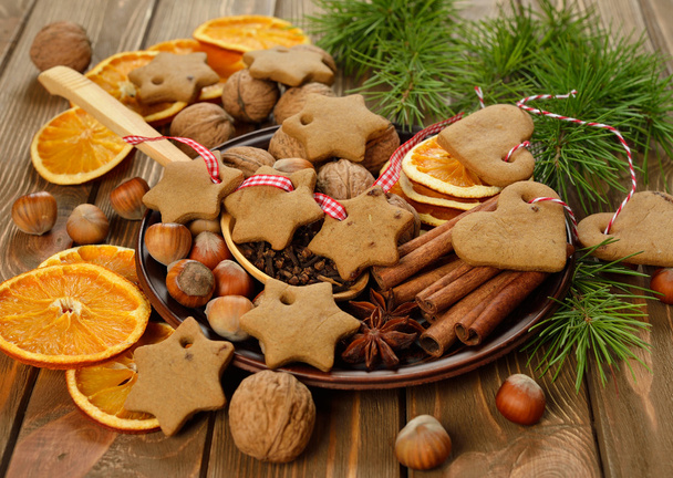 Christmas ingredients and cookies - Photo, Image