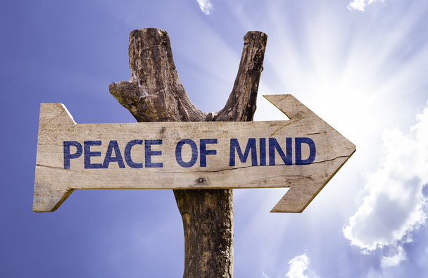 Peace of Mind wooden sign - Photo, Image