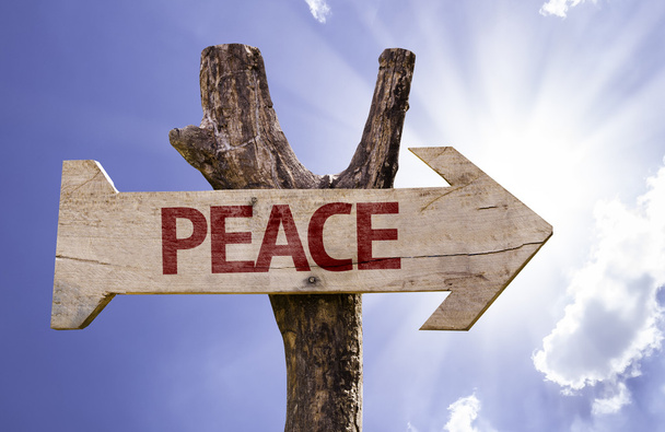 Peace wooden sign - Photo, Image