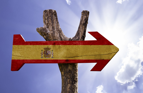 Spain wooden sign - Photo, Image