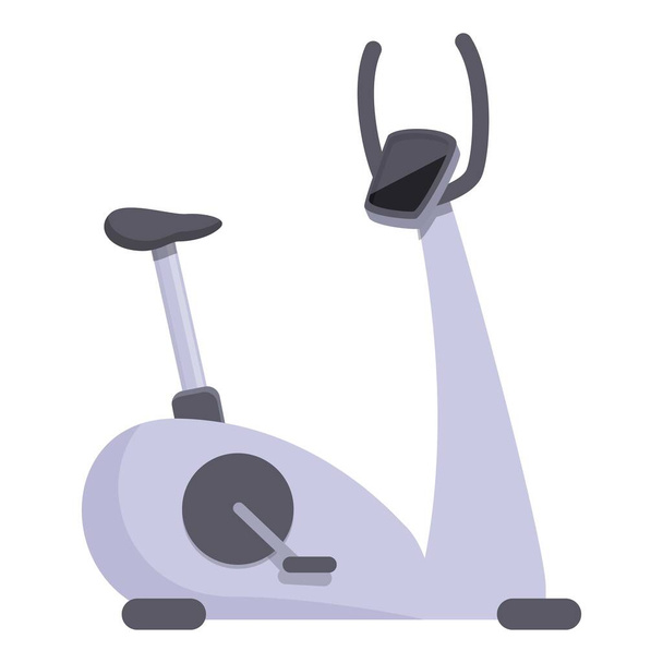Exercise bike icon cartoon vector. Sport fitness - Vetor, Imagem