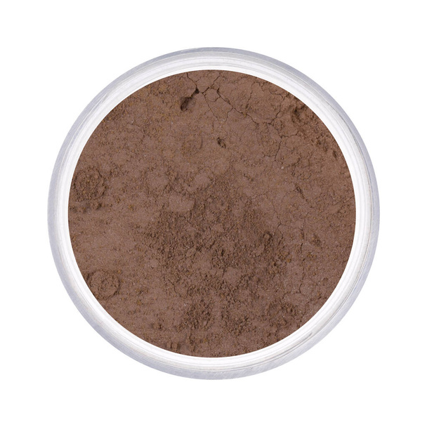 broken crumbled natural pink beige compact powder isolated on white background a - Photo, Image