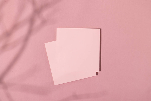 Paper background pink color, architectural drawing. blurred background. abstract shadow background. For design templates, as a canvas for text, advertising. - Zdjęcie, obraz