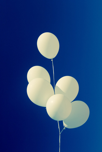 weiße Luftballons - Foto, Bild
