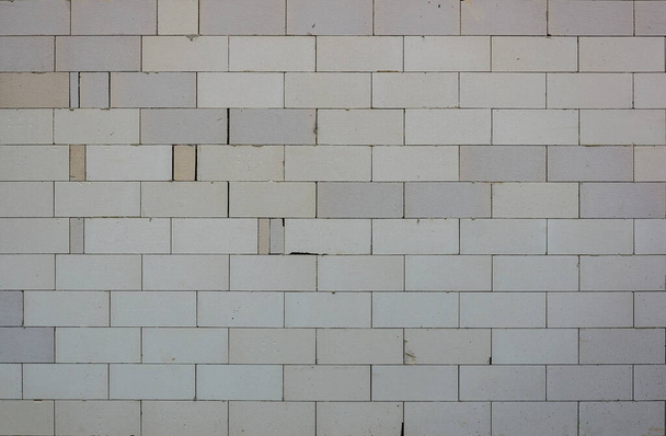 Powierzchnia białych bloków betonu napowietrzonego typu Ytong Obraz do dalszej obróbki graficznej - Zdjęcie, obraz