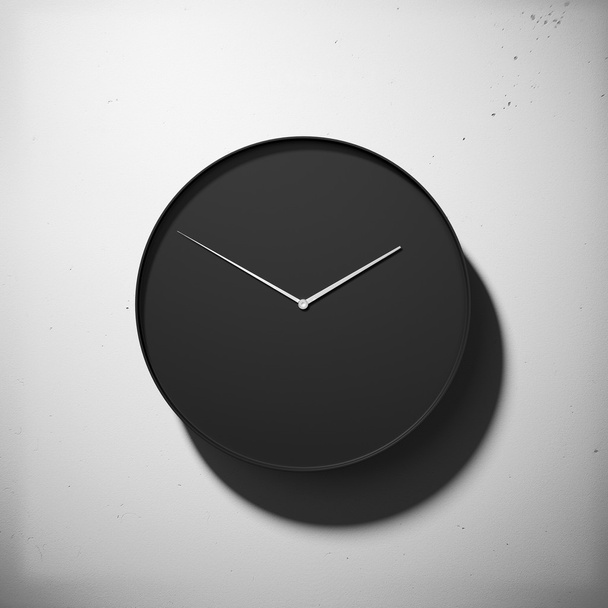 Black wall clock - Foto, afbeelding