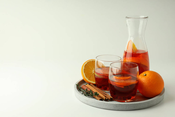 Sangria ile alkol içeceği kavramı, mesaj için alan - Fotoğraf, Görsel