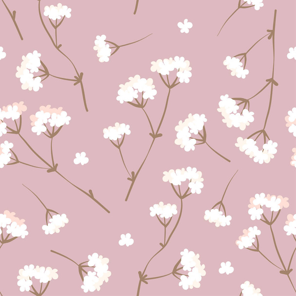 Romantic seamless floral pattern in retro style and pastel colors - Vektor, obrázek