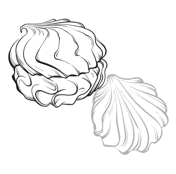 Dessert de guimauve sur la table illustration vectorielle - Vecteur, image
