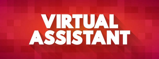 Virtual Assistant text quote, concept background - Вектор, зображення